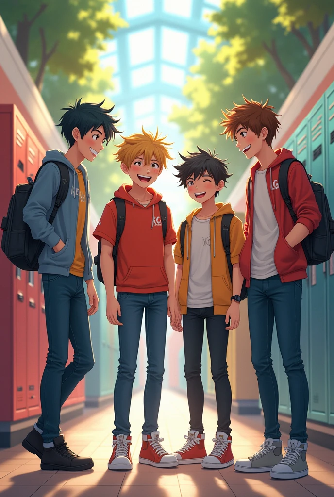 4 friends boy school
