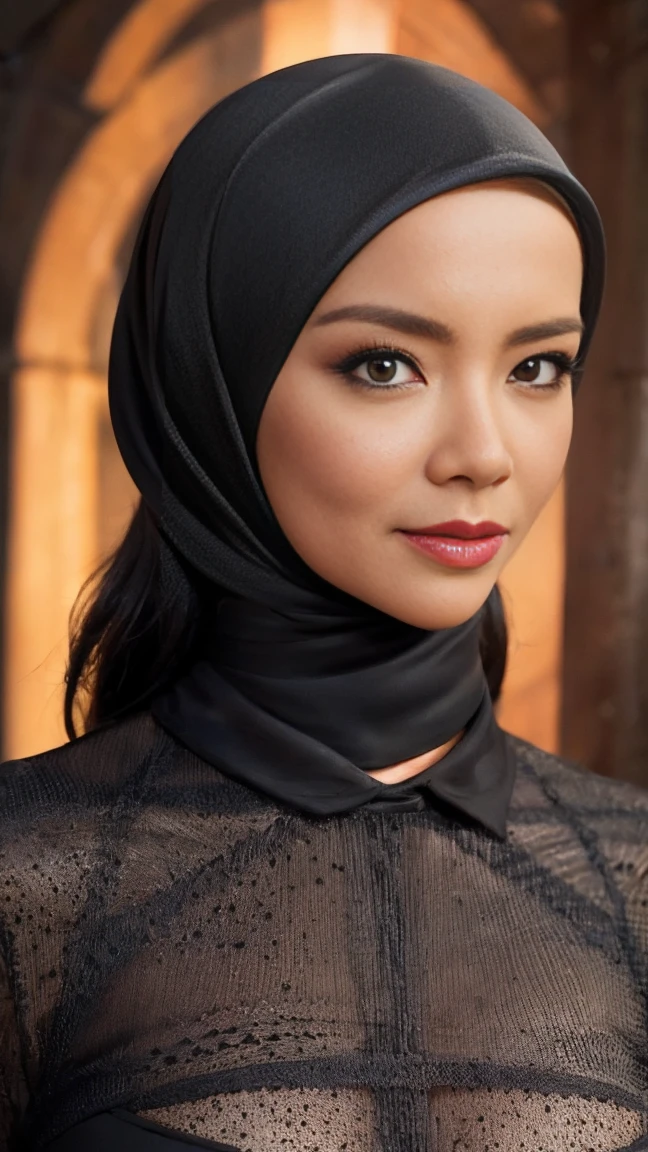 a malay woman in hijab and a blue dress, realistic Art Station, hard raining scene, Detailed Fantasy Art, Stunning Character Art, beautiful Exquisite Character Art, Beautiful black Armor, Extremely Detailed, blue armor Girl, Exquisite Intricate Headdress and Jewelry, whole body capture