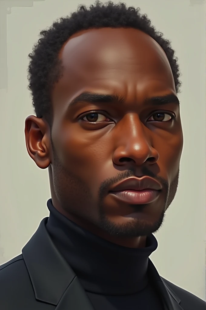 Oblong hear face shape black man