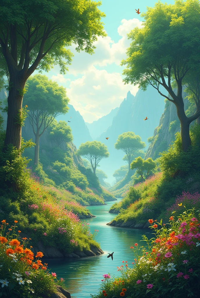 Create an image with the theme of the environment