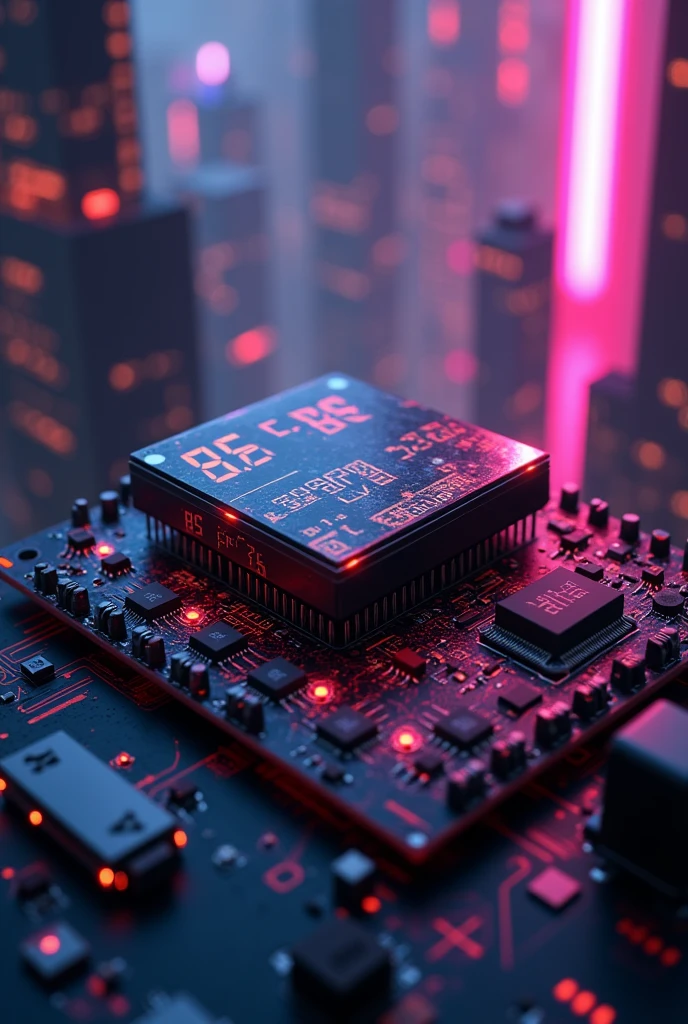 DS18B20 temperature sensor with a cyberpunk style,donde se viasualize el protoboard