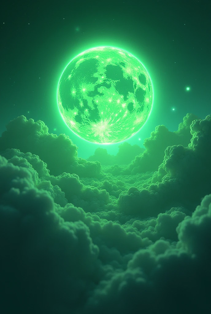 The sun in green