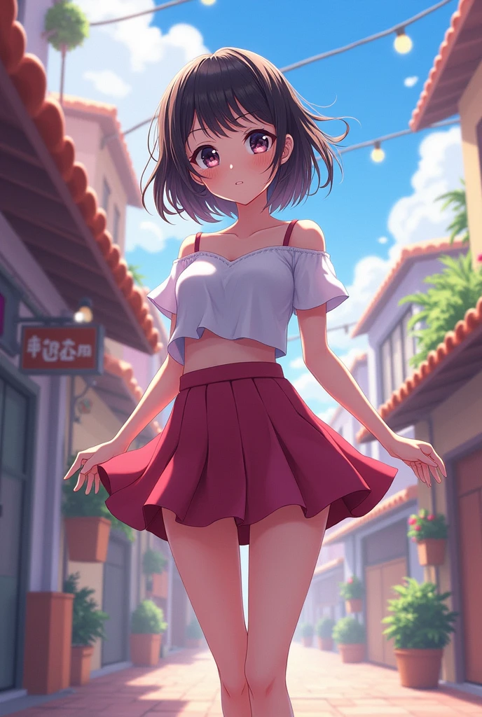 from anime In short skirt
