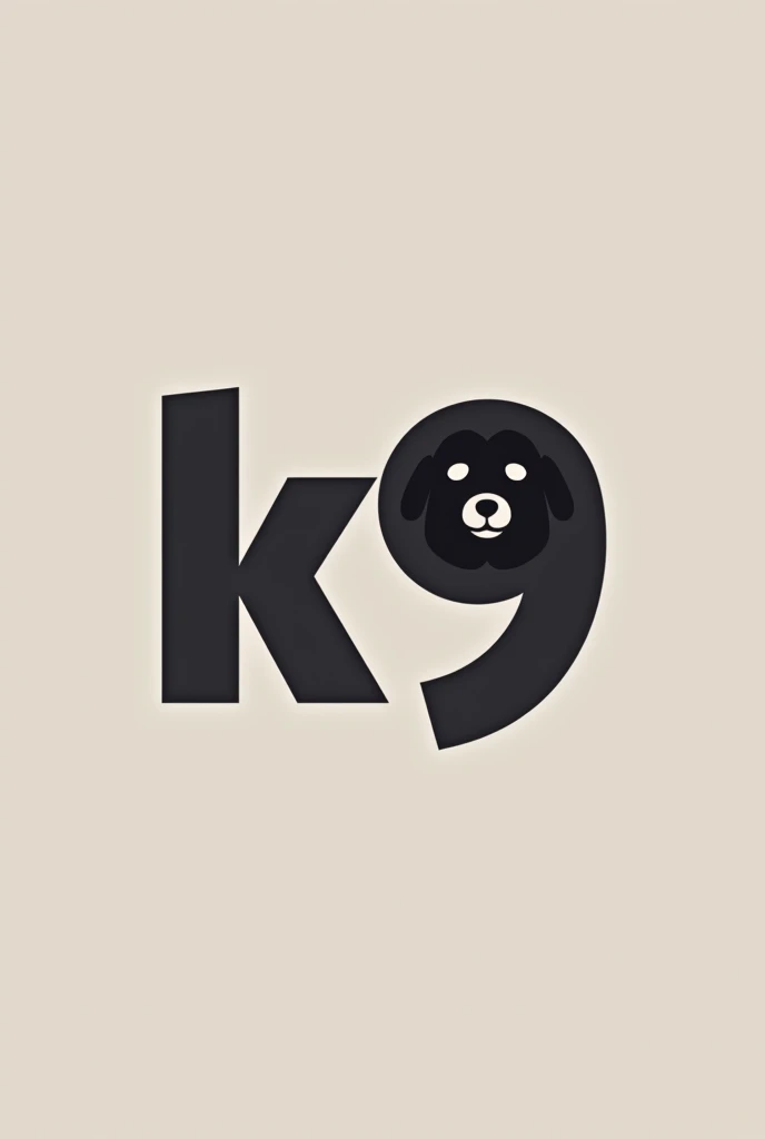 generate a logo written 'k9" that has a camera