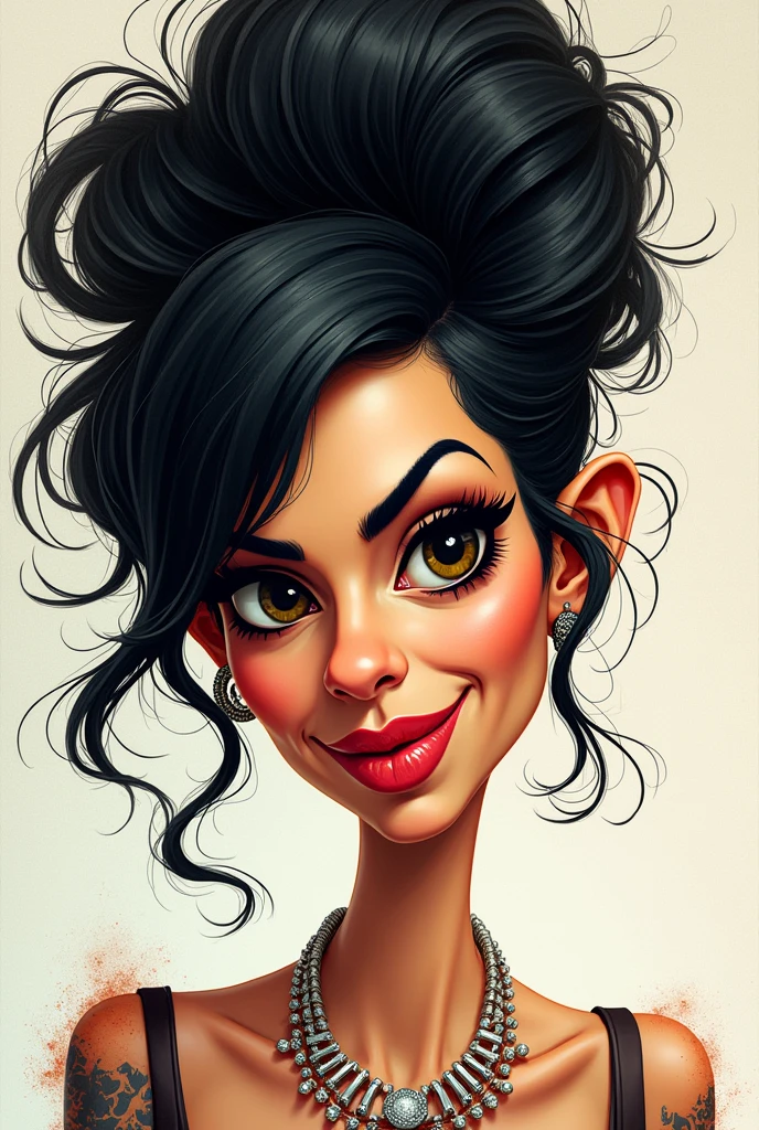Make a caricature of Amy Winehouse 