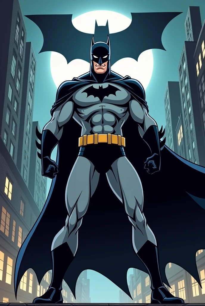 Make a cartoon of batman