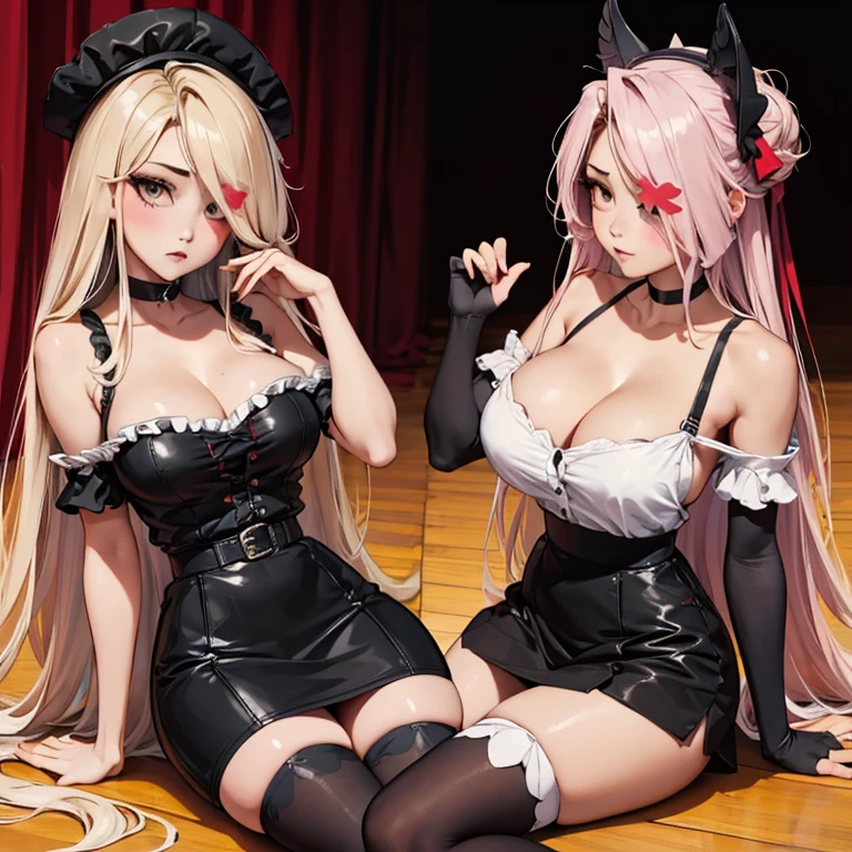 on fours, back view, sex, sensual poses, hot poses, legs spread, (masterpiece, best quality:1.4), absurdres, highres, ultra detailed, beautiful, (maid), (perfect face, detailed face, beautiful:1.3),(natural breasts, cleavage), collarbone, fingerless gloves, gloves,spaghetti strap top, black pencil skirt, tight, over the knee skirt, hat, elegant maid outfit, thighhighs, thick thighs, thighs, multiple belts, More detailed 8K.motor irreal:1.4,UHD,La mejor calidad:1.4, fotorrealista:1.4, textura de la piel:1.4, obra maestra:1.8,obra-prima, mejor calidad,objeto Objeto], (detailed face features:1.3),(manos detailed)