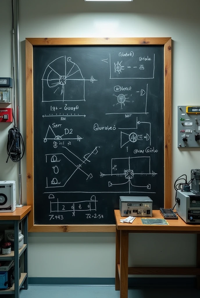 whiteboard to be used as a blackboard in an instrumentation calibration room