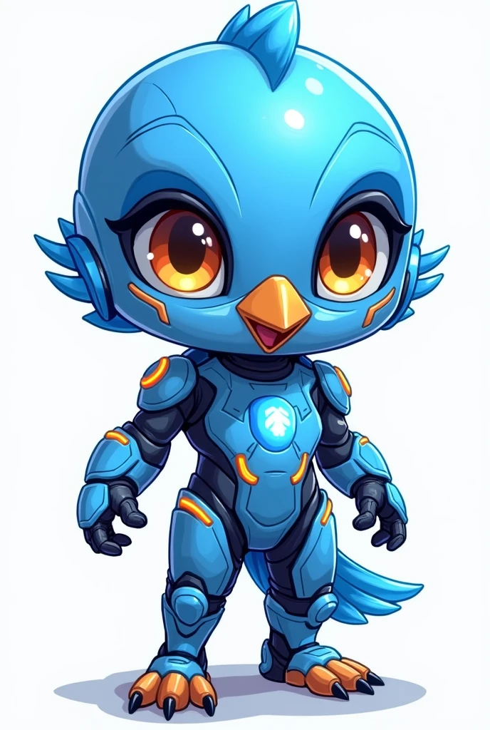 a cartoon character of a blue bird, app design, cyber suit, based on 's drawing, dd, transparent background, cryptocurrency, advanced digital chibi art, an eagle, plush mascot, sparky, humanoid form, artist interpretation, computer drawing, test screen, cryptopunk, toddl, the argo, adorable design, without background, cardboard cutout, locklegion