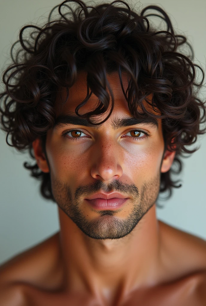  handsome hot curly hair male 