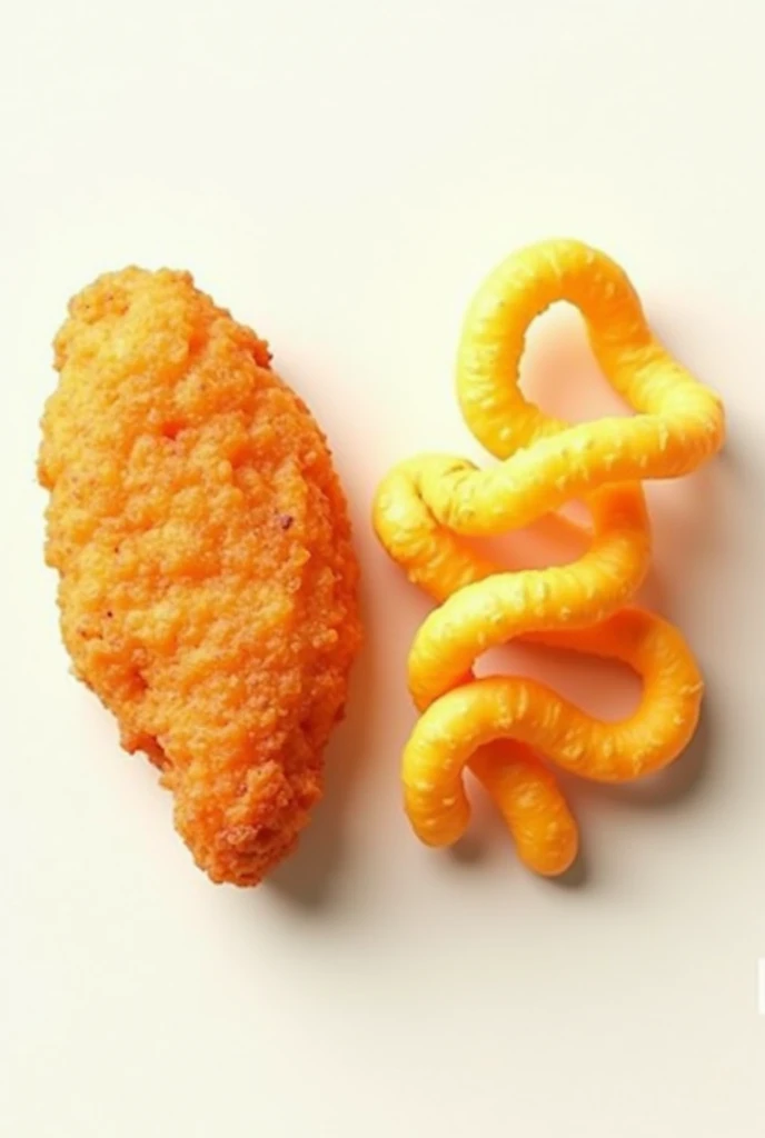 Crea a un nugget de pollo y un cheeto
