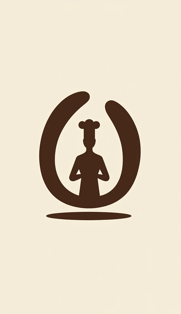 A silhouette logo that is a food brand and inside the bean is the silhouette of a chef another