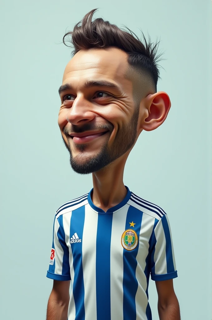 Neymar with a giant head and wearing a Grêmio shirt 