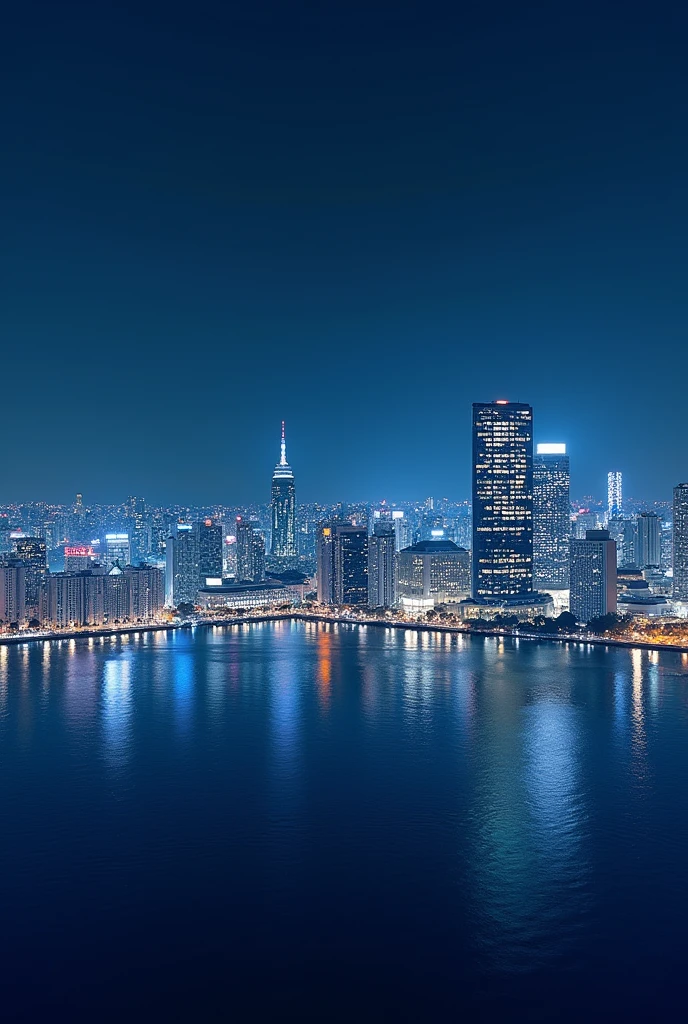 View of Tokyo&#39;s ocean and night view