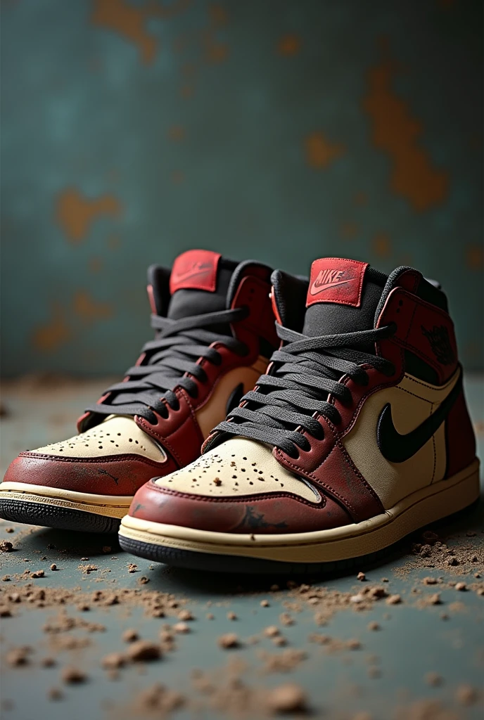 An image with some very dirty Jordan 1 sneakers and the caption: Coming soon