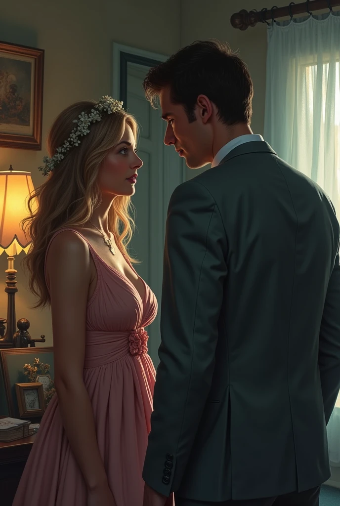Married man telling his wife that he has fallen in love with another woman and wants to end the marriage 
