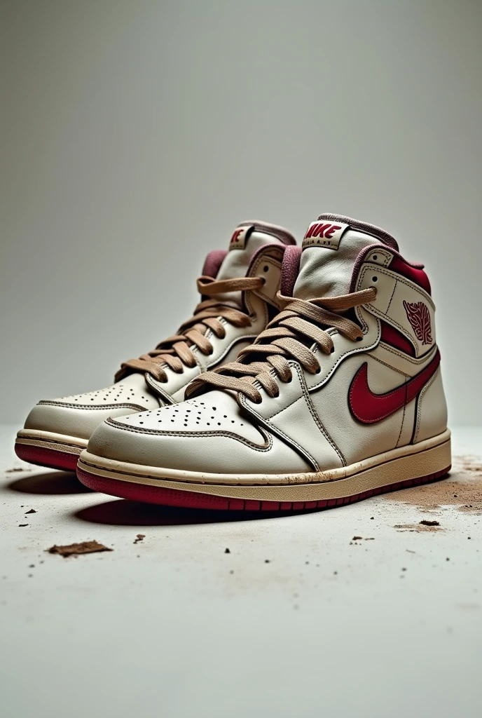 An image with some very dirty Jordan 1 sneakers and the caption You can add text coming soon