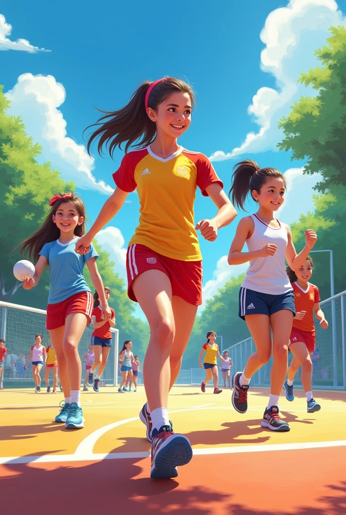 Cute girls athletes
