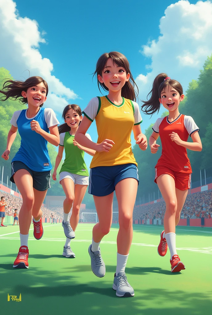 Cute girls athletes