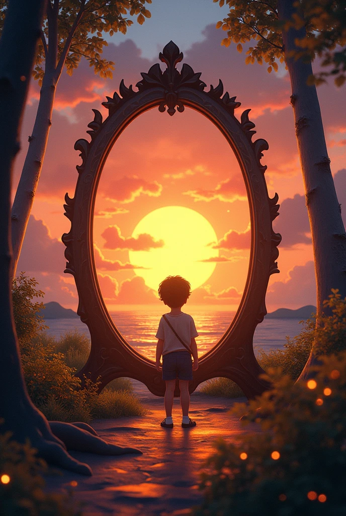 The Mirror of Sunset , A short film about a magic mirror at sunset that makes all your wishes come true
