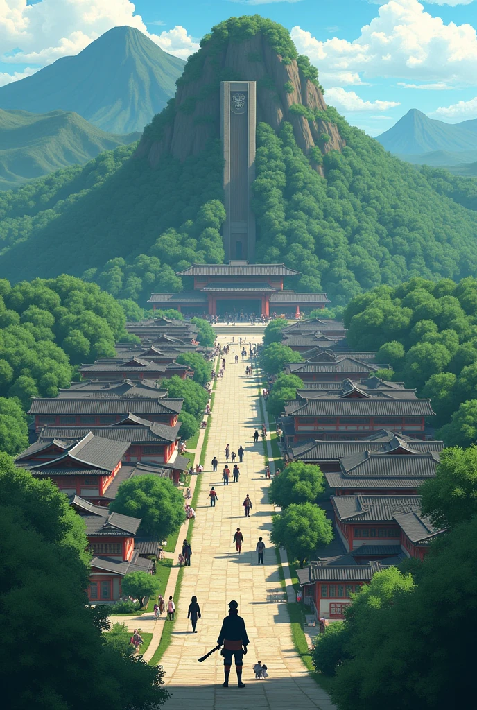 Generate the image of hidden leaf village from Naruto anime