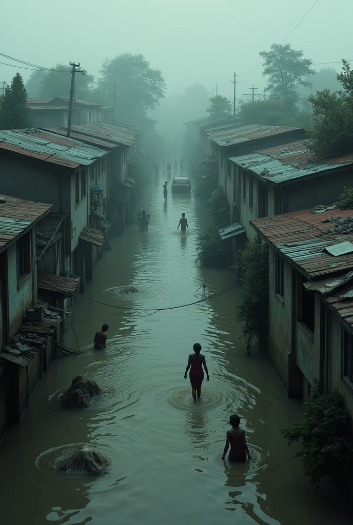 Flood Bangladesh too much flood  and water  scary people are on 3rd floor on the roof and crying 


