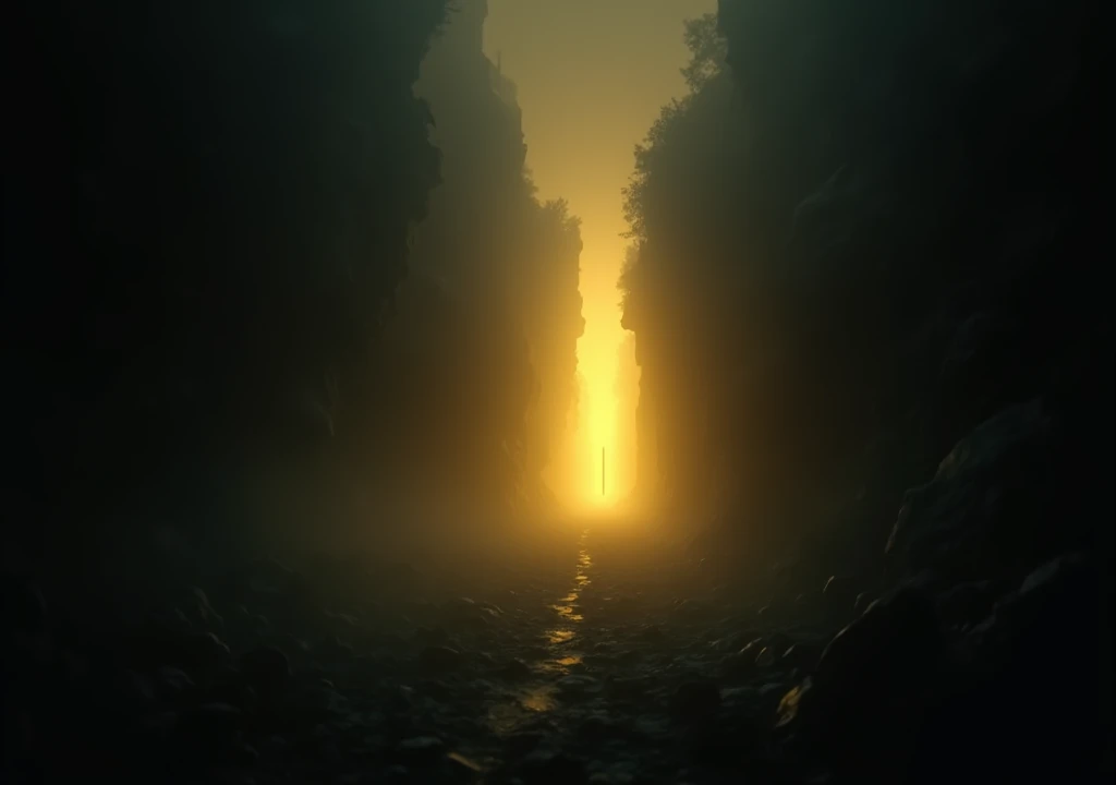 Darkness background in yellow light 