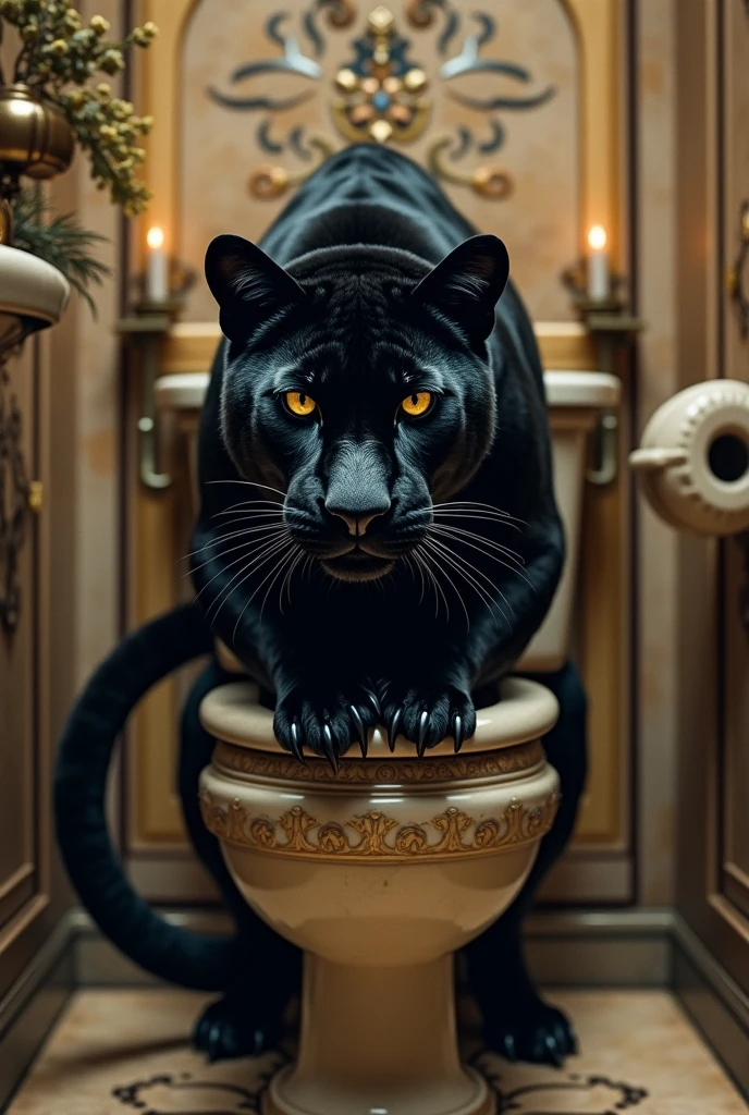 The Cordoba panther in the toilet