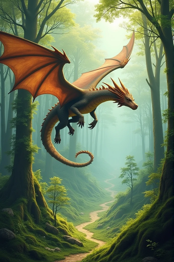 Draconis: (Flying overhead) What a splendid day to explore this forest! So many new smells and sights.