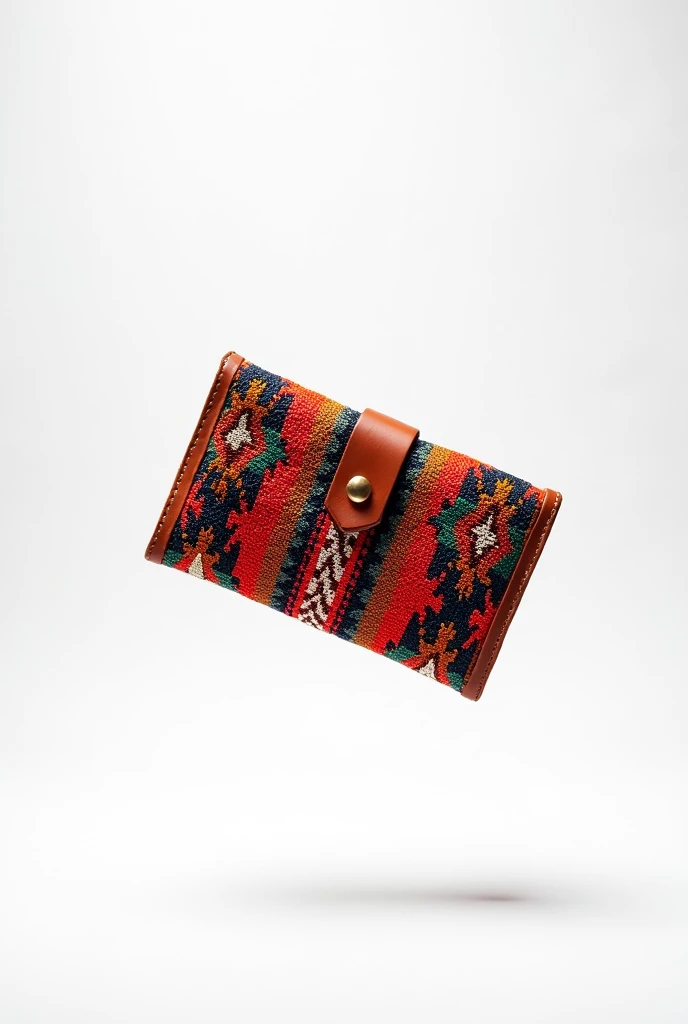 Hanging wallet with Aguayo and white background 


