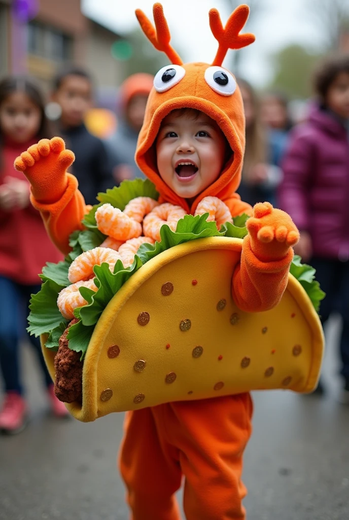 Child's shrimp taco costume