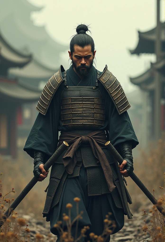 A virtuous Samurai, lost in time in a world of disorder; where principles, Values and good customs no longer exist and are no longer honors. sad and , Living According to His Moral Code, He continues his journey with his shoulders girded by a deep spiritual depression.