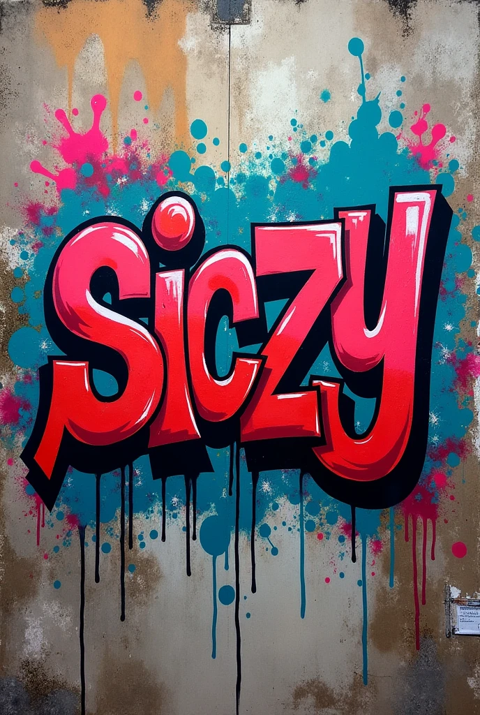 Art e with Graffiti written siczy