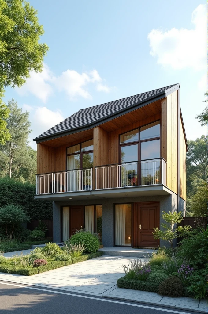 Create a structured housing with 2 double storey terrace, simple with nice view