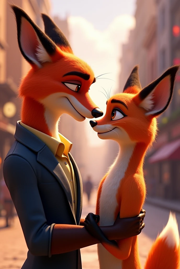 nick in love with a beautiful cat in zootopia