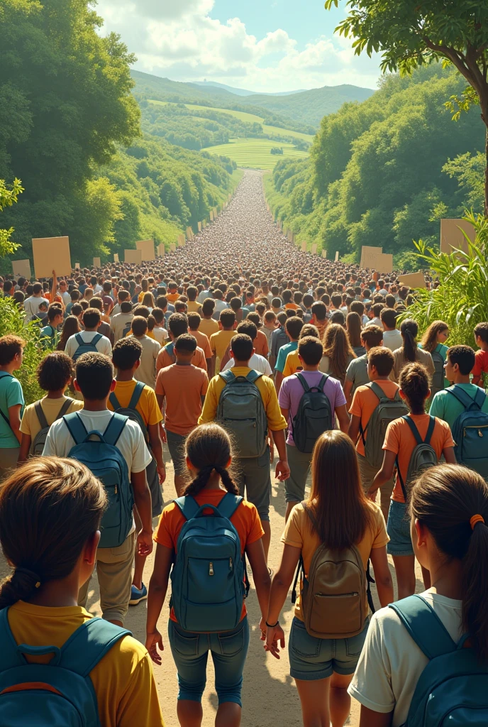 People united to achieve change, participatory, nature
