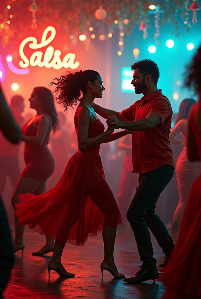 (photorealism:1.2), text say ¨La salsa¨ logo