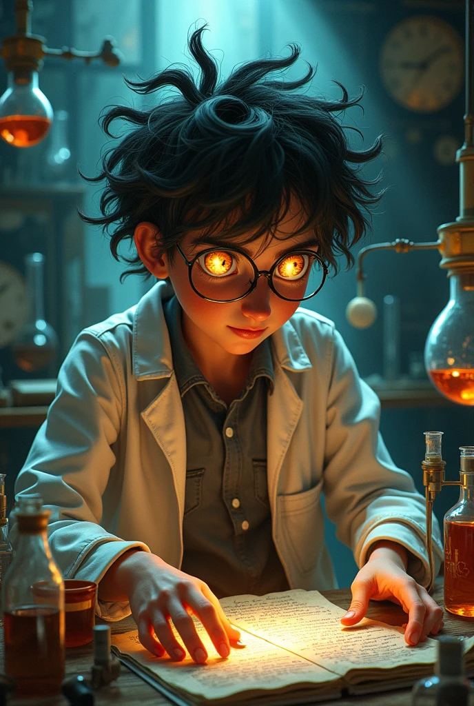 Young mad scientist
