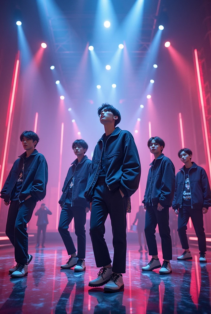 BTS musical band with Stray kids musical band