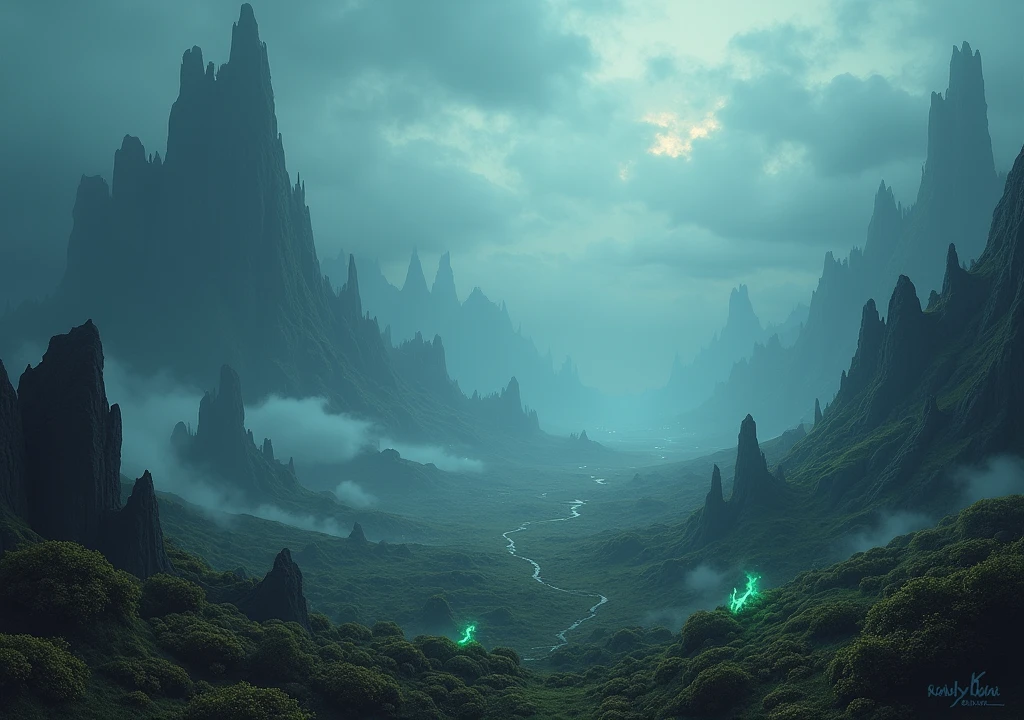 Mysterious lands background