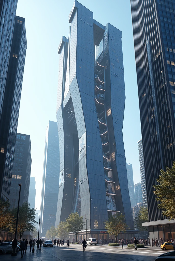 Logo tower plus photocopier 
