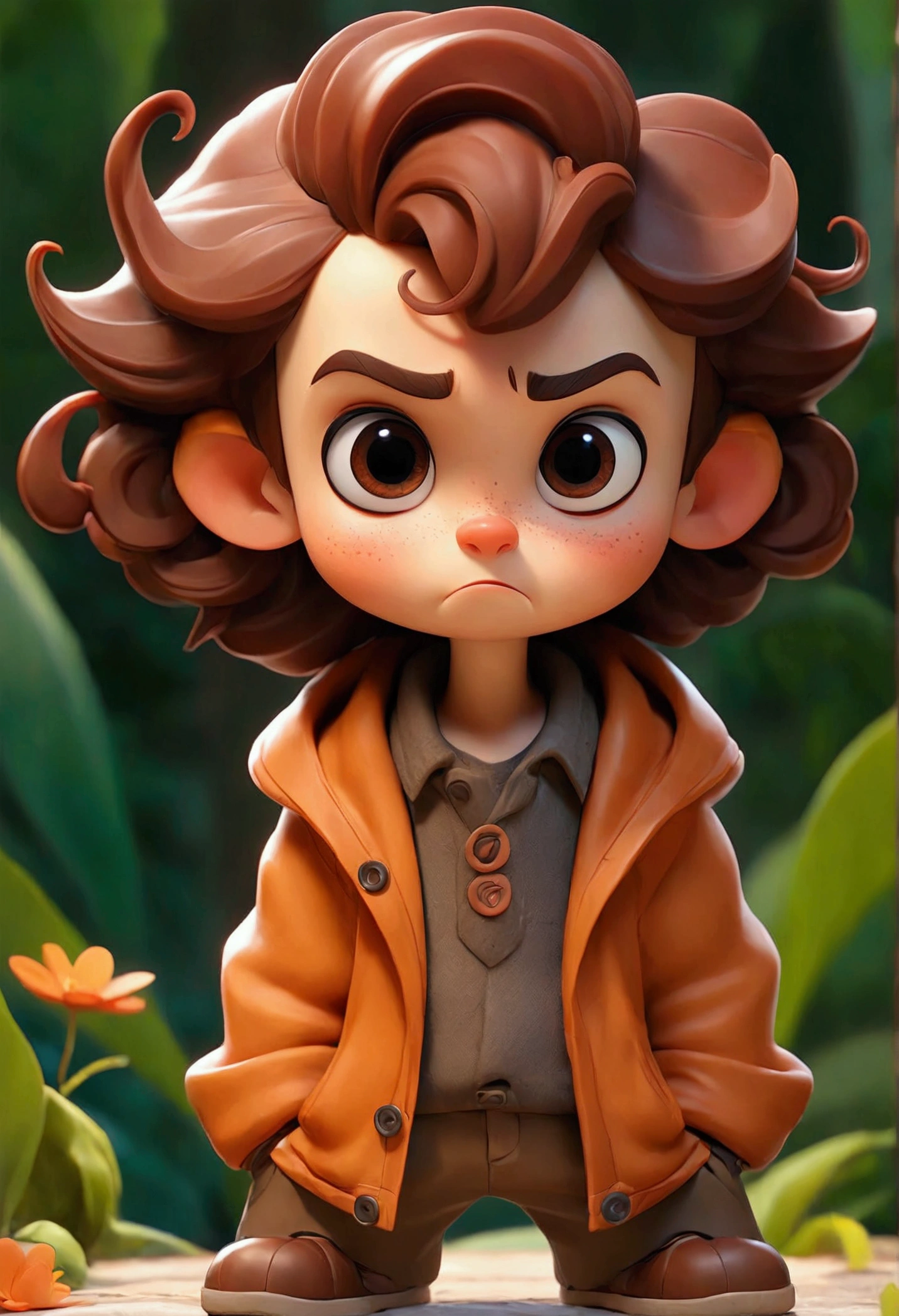 {cartoon figure full body}Same person、Age is 4 years、Is the cute