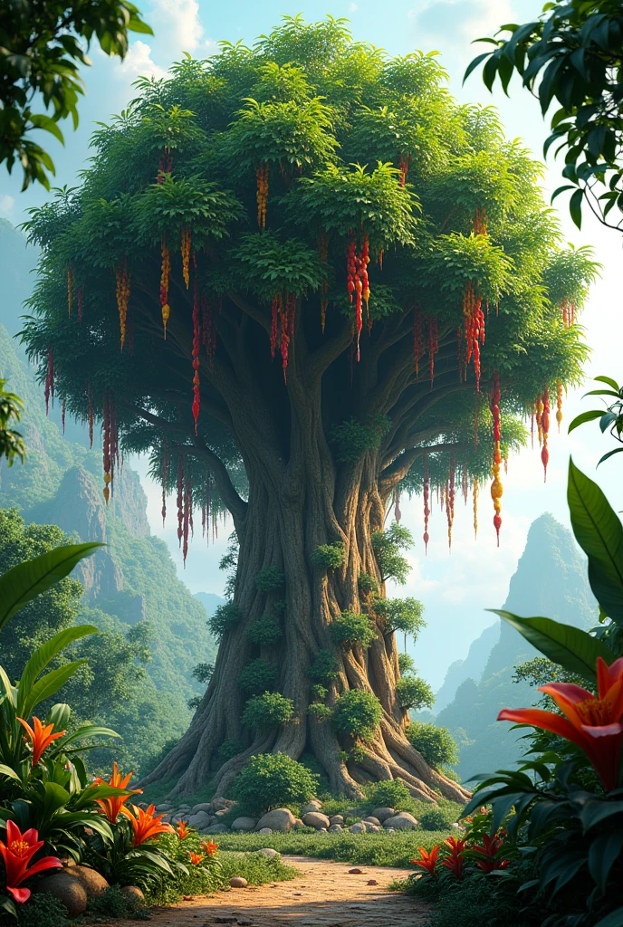 Make a big tree of chili pepper