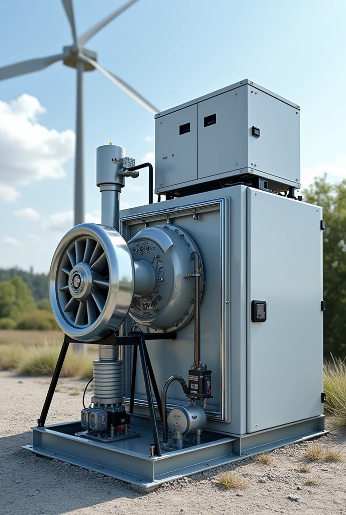 Turbine: The energy generation source (could be wind, hydro, or a gas turbine).
Rectifier (if AC): Converts alternating current (AC) from the turbine to direct current (DC), which is required by most batteries.
Charge Controller: Manages the flow of electricity into the battery to prevent overcharging, which can damage the battery.
Battery Management System (BMS): Ensures safe and efficient battery operation by balancing cell charging, monitoring temperatures, and preventing overcharging or deep discharge.
Inverter (if required): Converts DC from the battery back to AC if the stored energy needs to power AC loads or be fed into the grid.