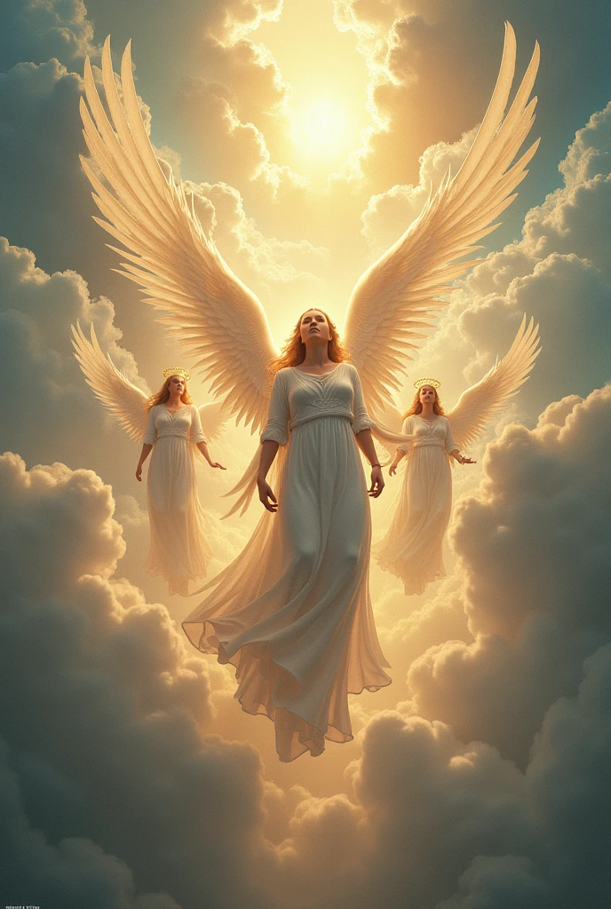 Archangels descending from heaven