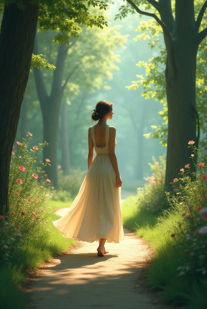 A lady walking