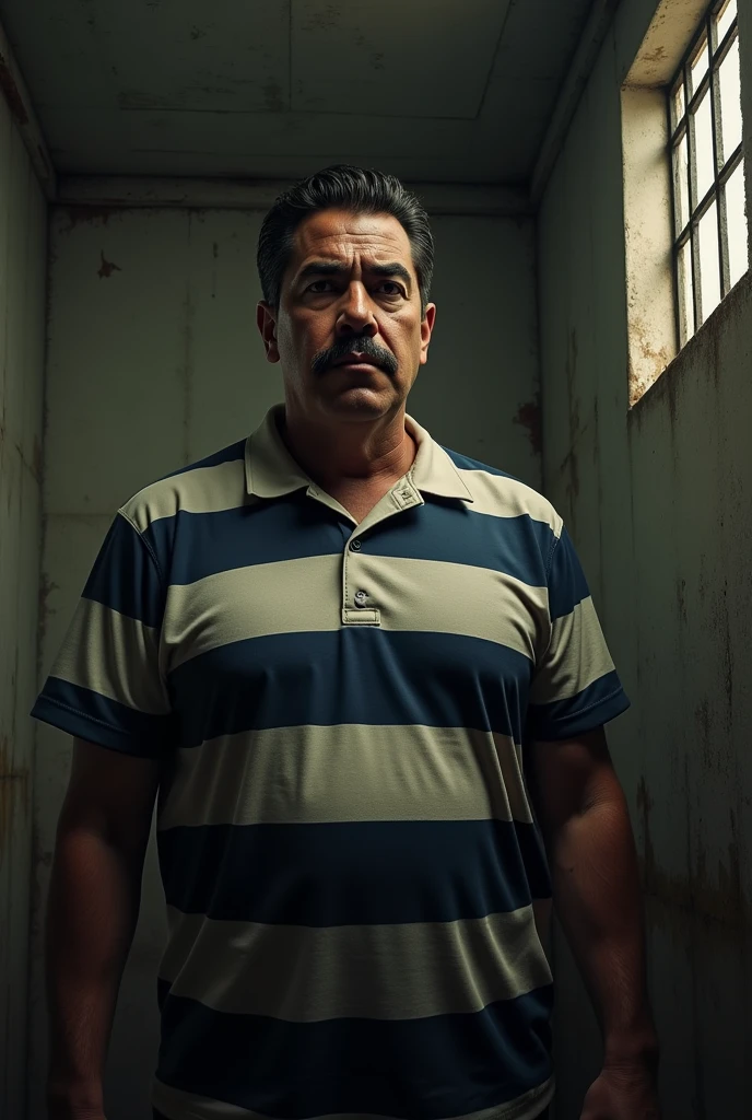 Nicolas Maduro in prison in striped uniform