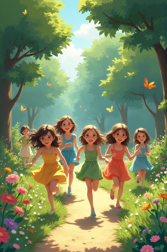 Garden and biy girls