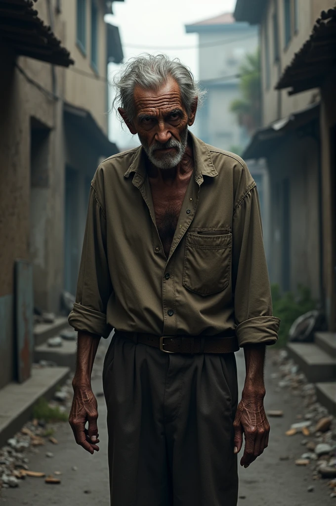 old poor man