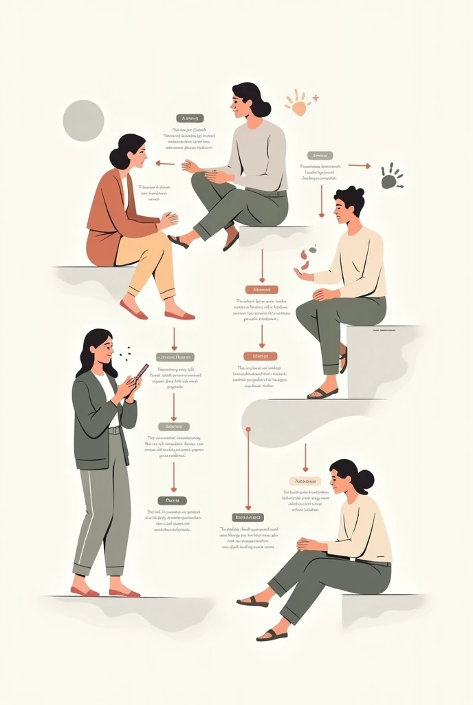 Make me a diagram that defines empathy and its subtopics as characteristics , etc, in Spanish